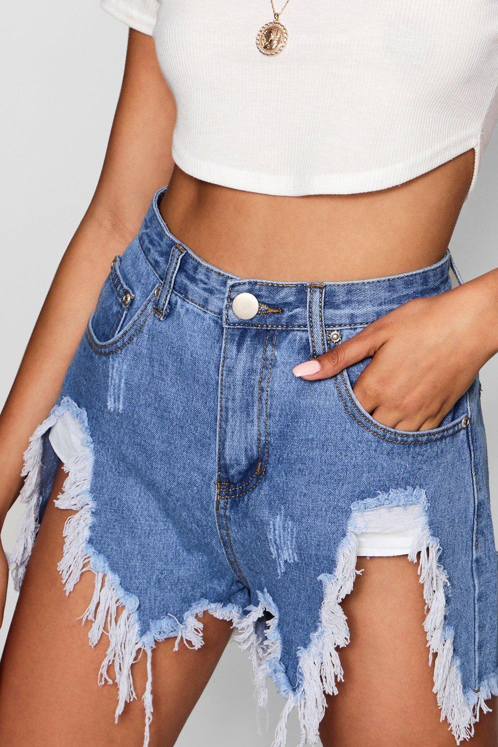 Denim hot sale bum shorts